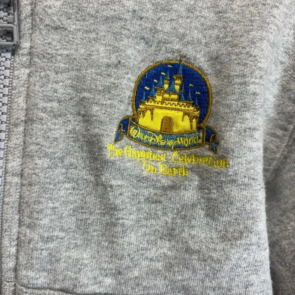 Vintage 90s Walt Disney World Kids THE HAPPIEST CELEBRATION ON EARTH Zip 24mons